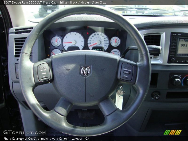 Brilliant Black / Medium Slate Gray 2007 Dodge Ram 2500 SLT Mega Cab
