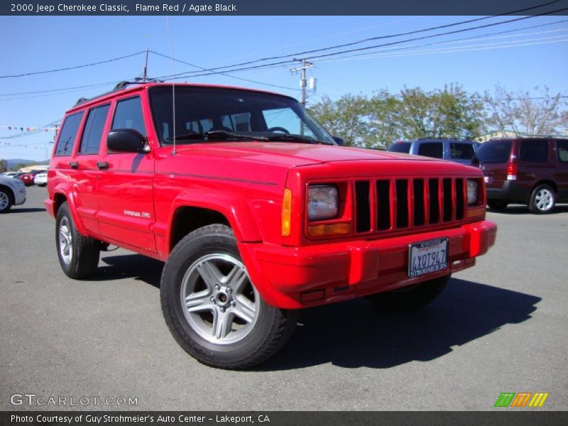 Flame Red / Agate Black 2000 Jeep Cherokee Classic