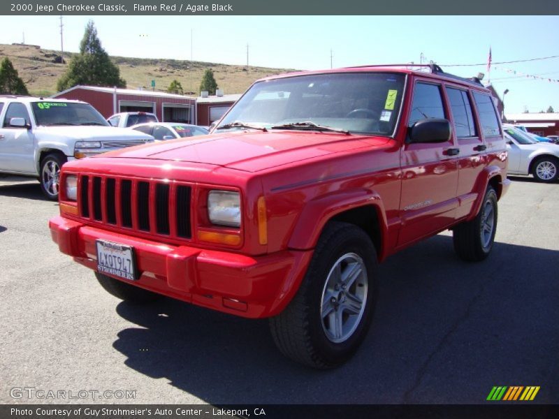 Flame Red / Agate Black 2000 Jeep Cherokee Classic