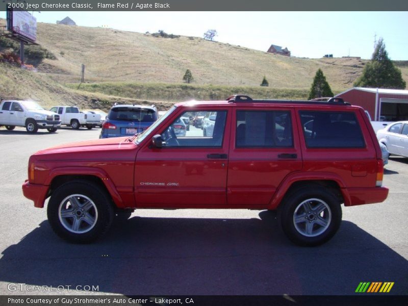 Flame Red / Agate Black 2000 Jeep Cherokee Classic