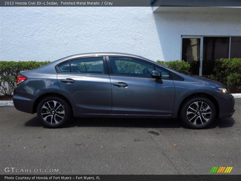Polished Metal Metallic / Gray 2013 Honda Civic EX-L Sedan
