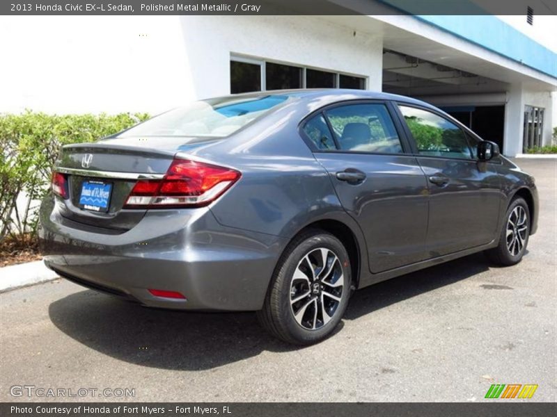 Polished Metal Metallic / Gray 2013 Honda Civic EX-L Sedan