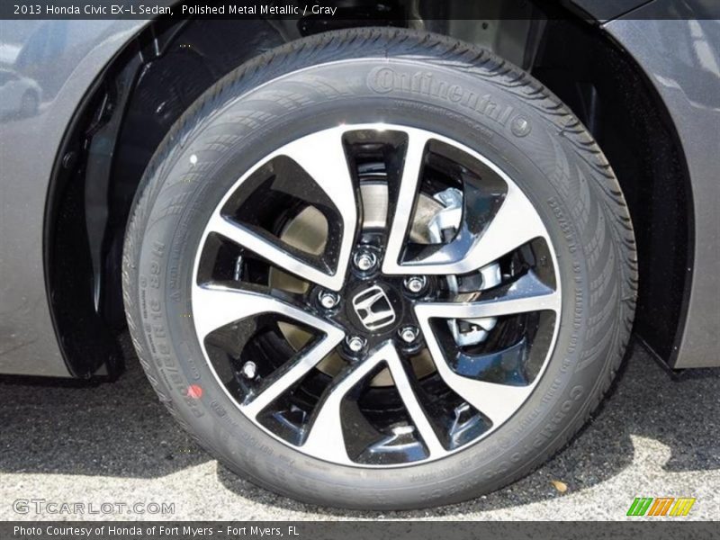 Polished Metal Metallic / Gray 2013 Honda Civic EX-L Sedan