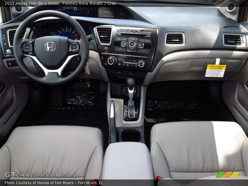 Polished Metal Metallic / Gray 2013 Honda Civic EX-L Sedan