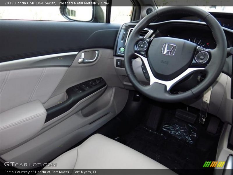 Polished Metal Metallic / Gray 2013 Honda Civic EX-L Sedan