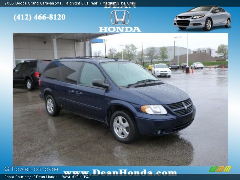 Midnight Blue Pearl / Medium Slate Gray 2005 Dodge Grand Caravan SXT