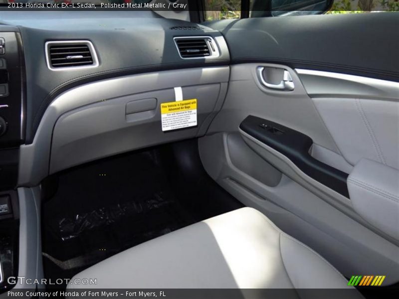 Polished Metal Metallic / Gray 2013 Honda Civic EX-L Sedan