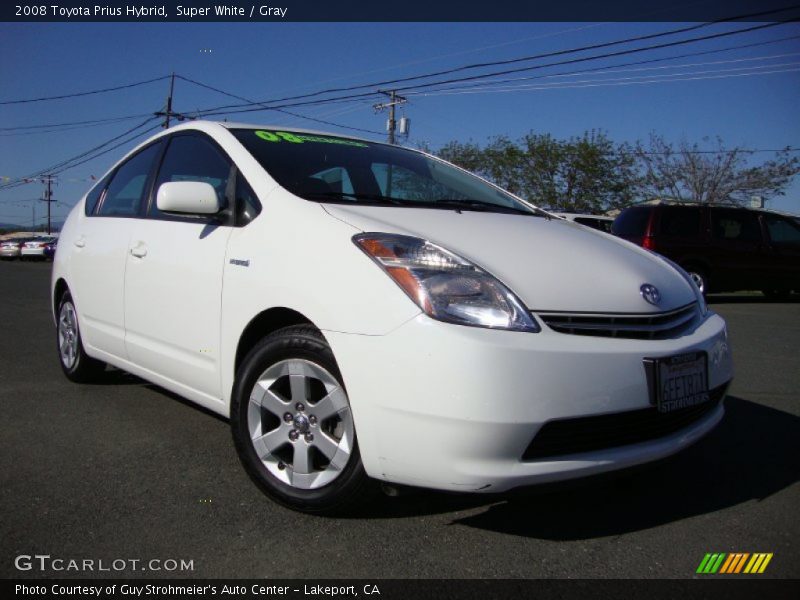 Super White / Gray 2008 Toyota Prius Hybrid