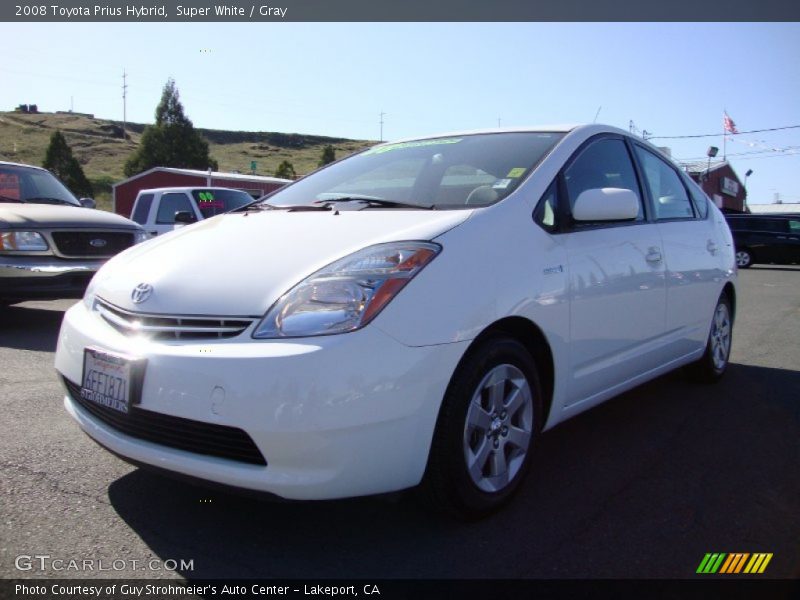 Super White / Gray 2008 Toyota Prius Hybrid