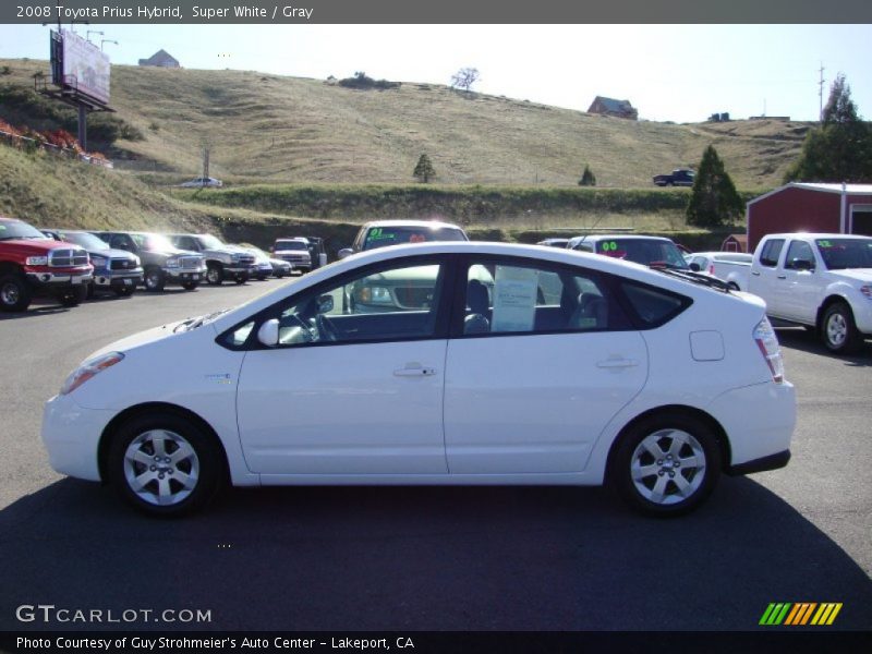 Super White / Gray 2008 Toyota Prius Hybrid