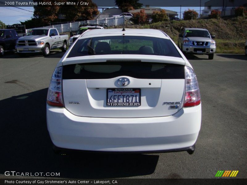 Super White / Gray 2008 Toyota Prius Hybrid