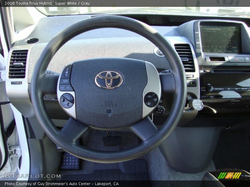 Super White / Gray 2008 Toyota Prius Hybrid