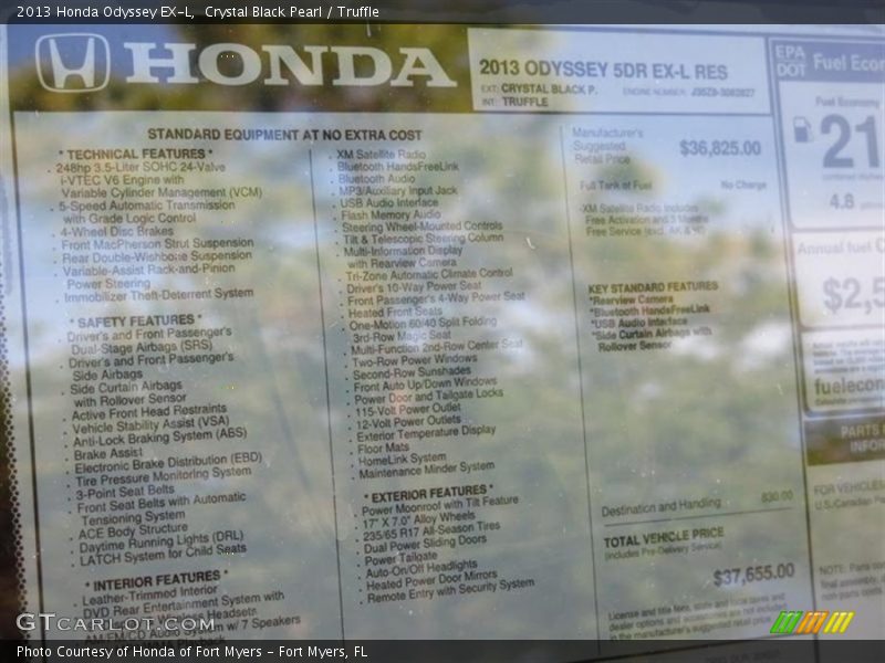 Crystal Black Pearl / Truffle 2013 Honda Odyssey EX-L