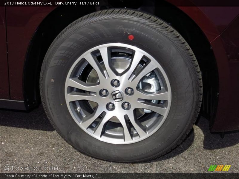Dark Cherry Pearl / Beige 2013 Honda Odyssey EX-L
