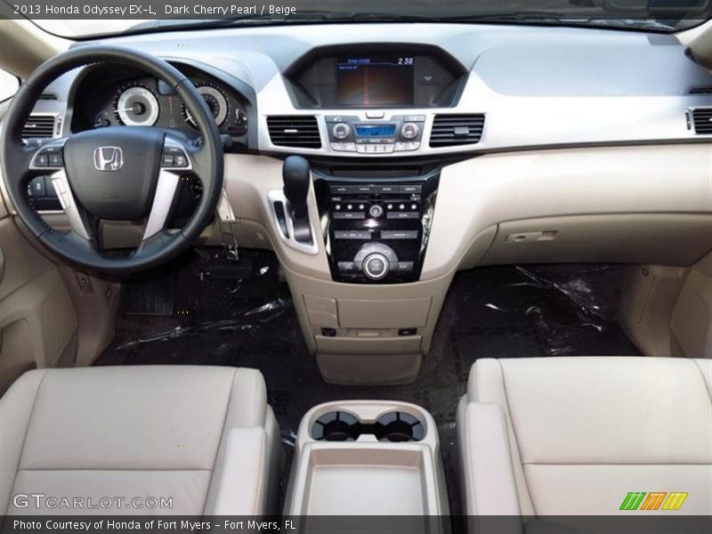 Dark Cherry Pearl / Beige 2013 Honda Odyssey EX-L