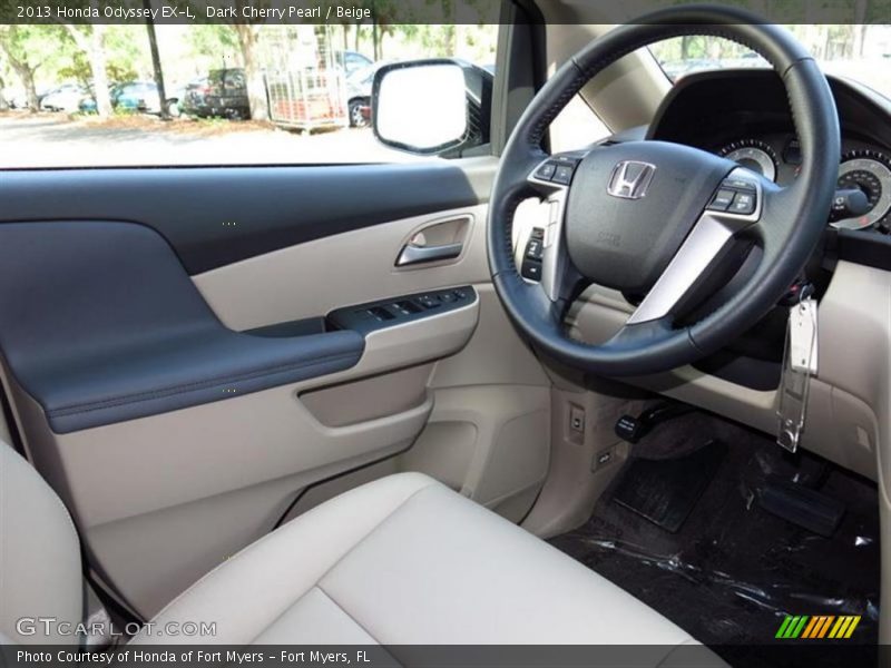 Dark Cherry Pearl / Beige 2013 Honda Odyssey EX-L