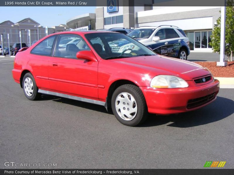 Milano Red / Gray 1996 Honda Civic EX Coupe