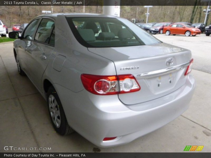 Classic Silver Metallic / Ash 2013 Toyota Corolla L