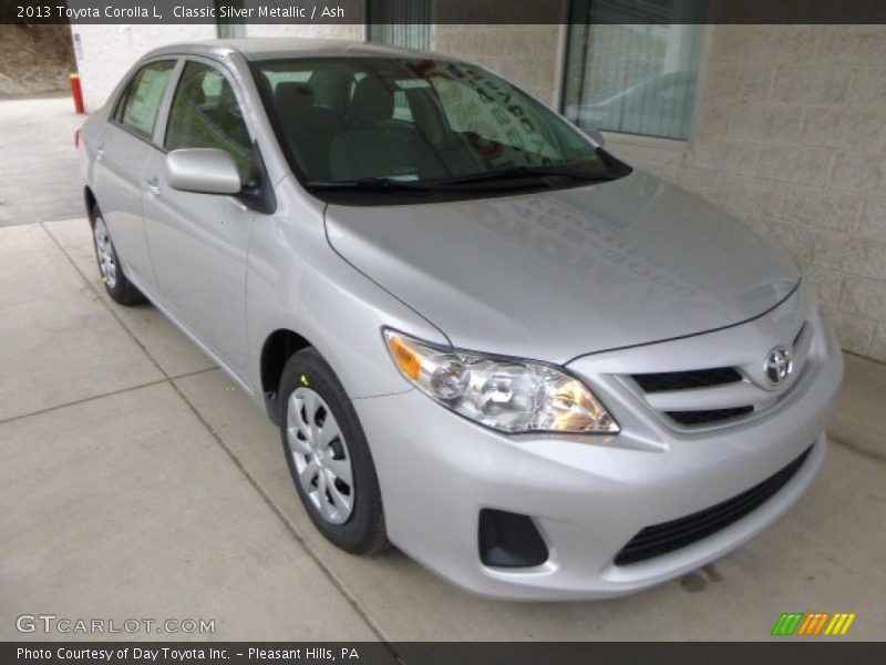 Classic Silver Metallic / Ash 2013 Toyota Corolla L