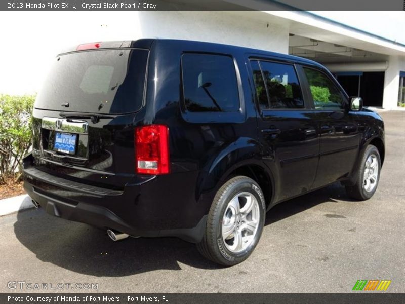 Crystal Black Pearl / Gray 2013 Honda Pilot EX-L