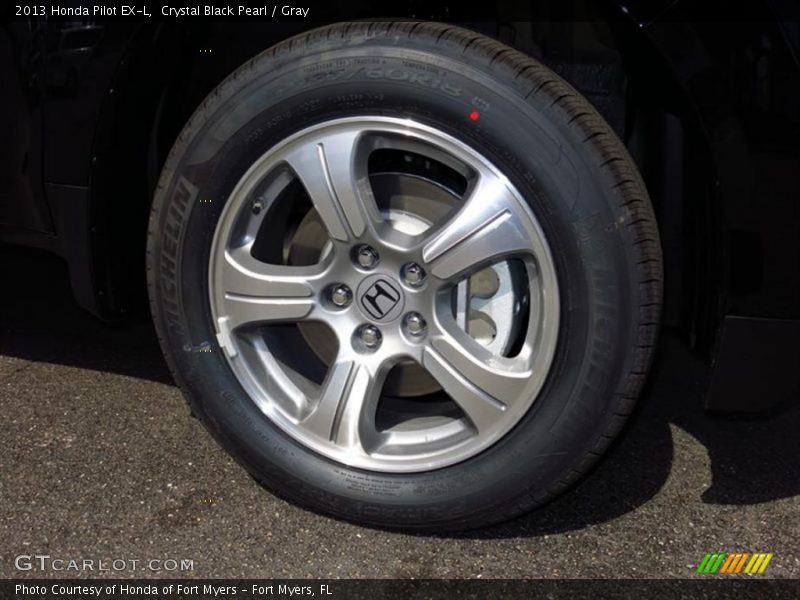 Crystal Black Pearl / Gray 2013 Honda Pilot EX-L
