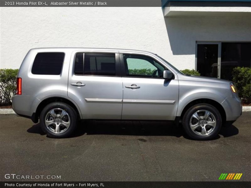 Alabaster Silver Metallic / Black 2013 Honda Pilot EX-L