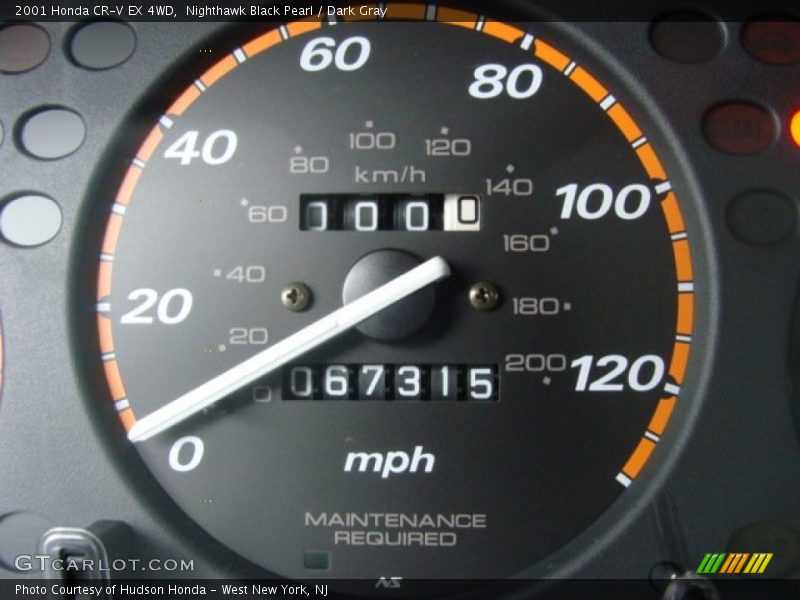 Nighthawk Black Pearl / Dark Gray 2001 Honda CR-V EX 4WD