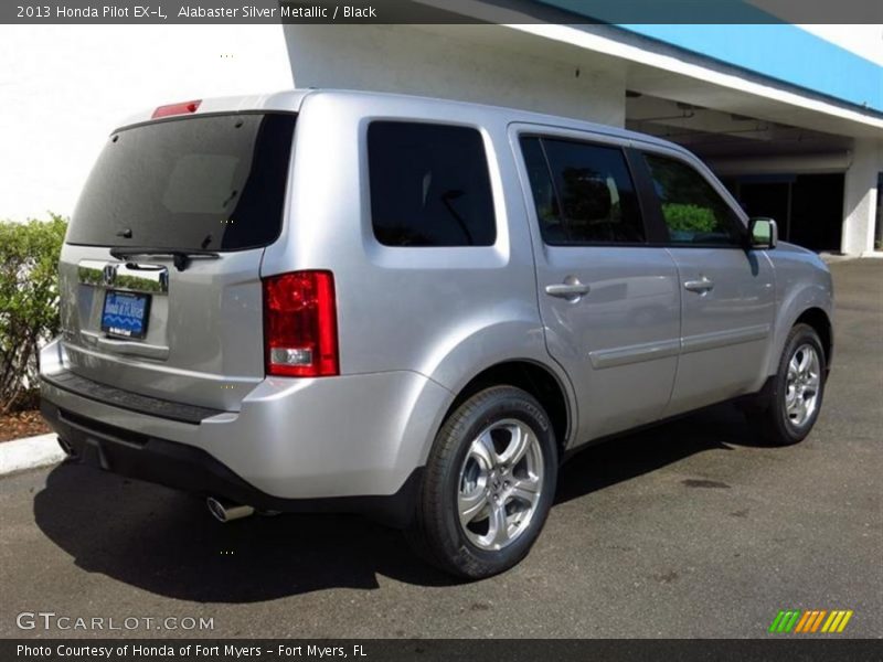Alabaster Silver Metallic / Black 2013 Honda Pilot EX-L