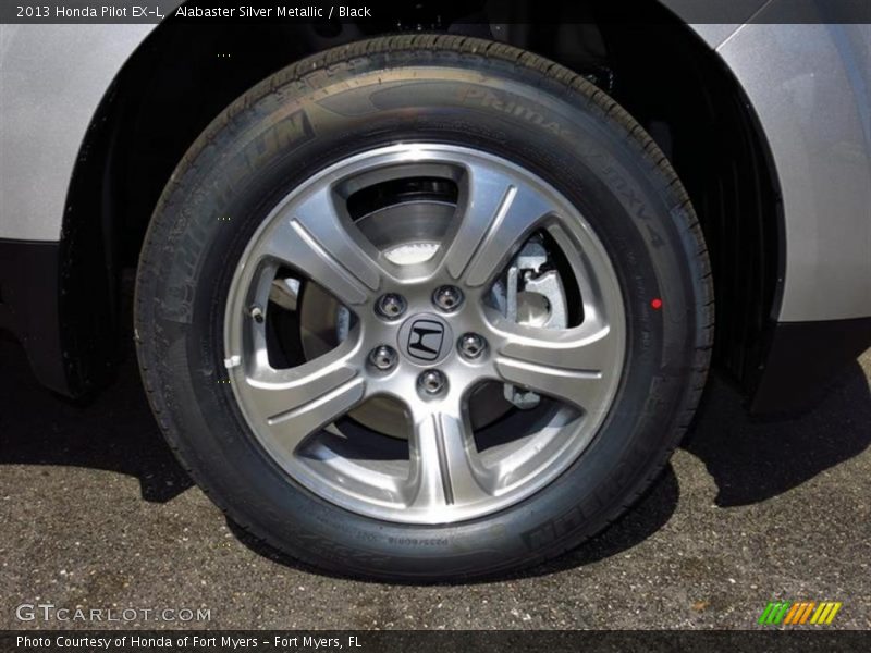 Alabaster Silver Metallic / Black 2013 Honda Pilot EX-L