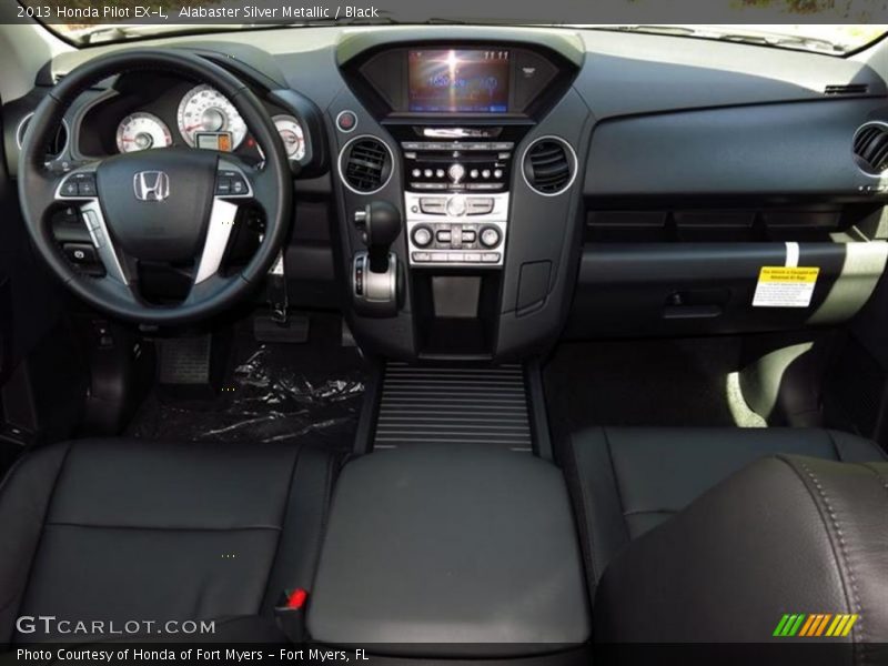 Alabaster Silver Metallic / Black 2013 Honda Pilot EX-L