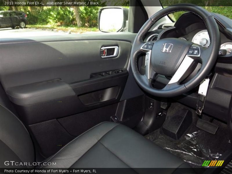 Alabaster Silver Metallic / Black 2013 Honda Pilot EX-L