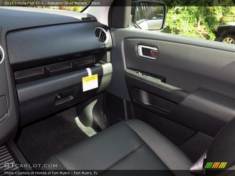 Alabaster Silver Metallic / Black 2013 Honda Pilot EX-L