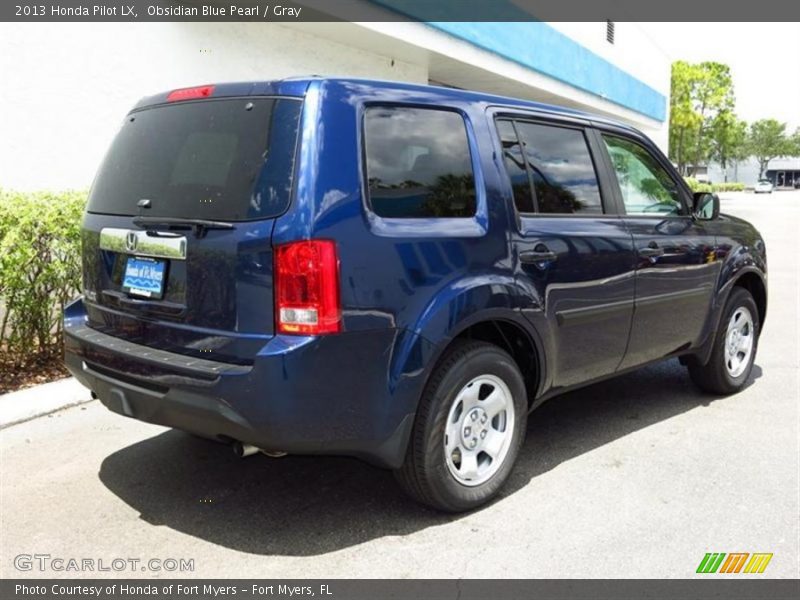 Obsidian Blue Pearl / Gray 2013 Honda Pilot LX