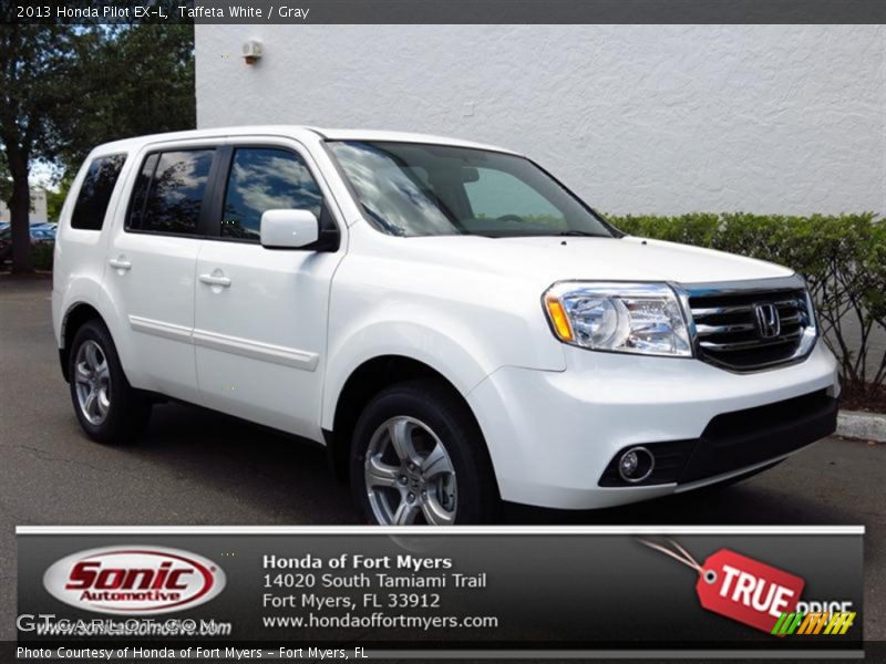 Taffeta White / Gray 2013 Honda Pilot EX-L