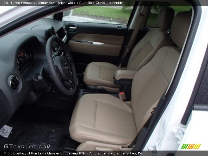 Bright White / Dark Slate Gray/Light Pebble 2014 Jeep Compass Latitude 4x4