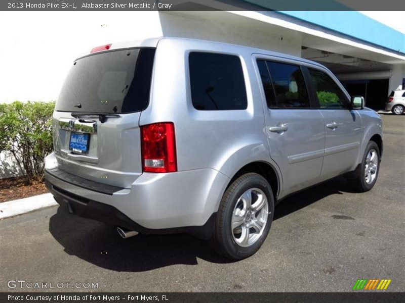 Alabaster Silver Metallic / Gray 2013 Honda Pilot EX-L