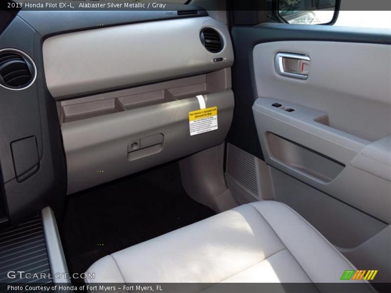 Alabaster Silver Metallic / Gray 2013 Honda Pilot EX-L