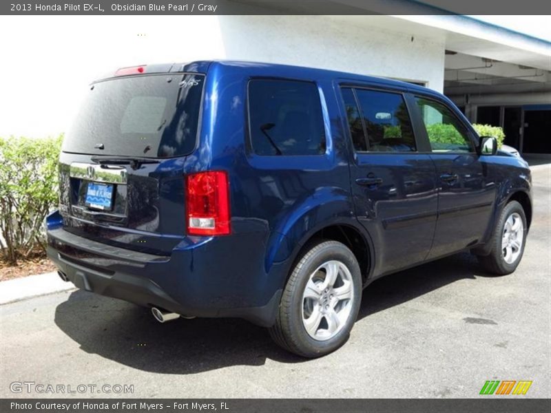 Obsidian Blue Pearl / Gray 2013 Honda Pilot EX-L