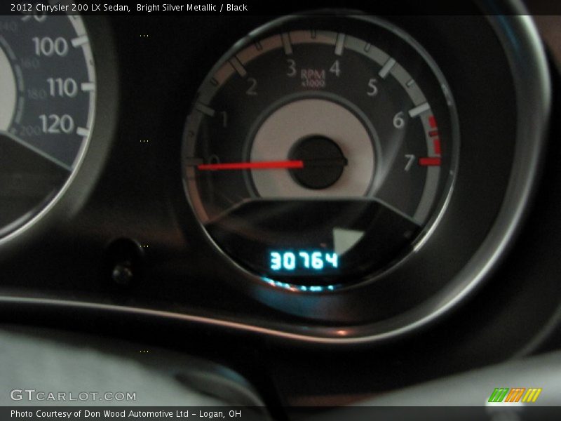 Bright Silver Metallic / Black 2012 Chrysler 200 LX Sedan