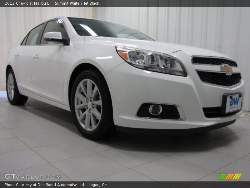 Summit White / Jet Black 2013 Chevrolet Malibu LT