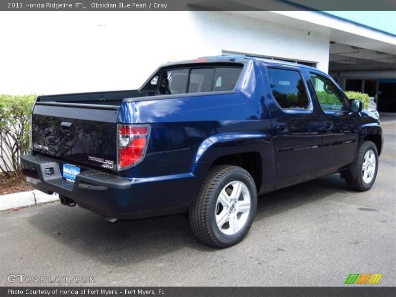 Obsidian Blue Pearl / Gray 2013 Honda Ridgeline RTL