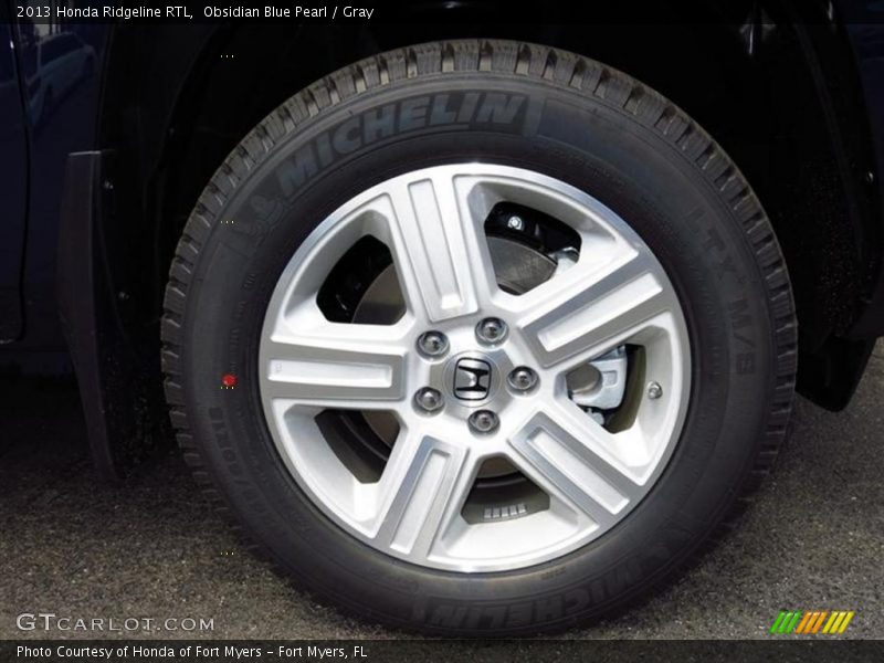 Obsidian Blue Pearl / Gray 2013 Honda Ridgeline RTL