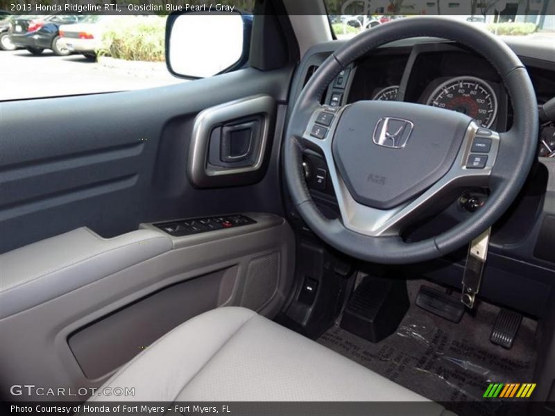 Obsidian Blue Pearl / Gray 2013 Honda Ridgeline RTL