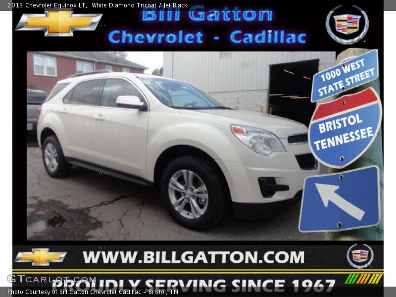 White Diamond Tricoat / Jet Black 2013 Chevrolet Equinox LT