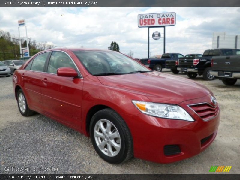 Barcelona Red Metallic / Ash 2011 Toyota Camry LE