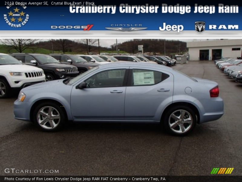 Crystal Blue Pearl / Black 2013 Dodge Avenger SE