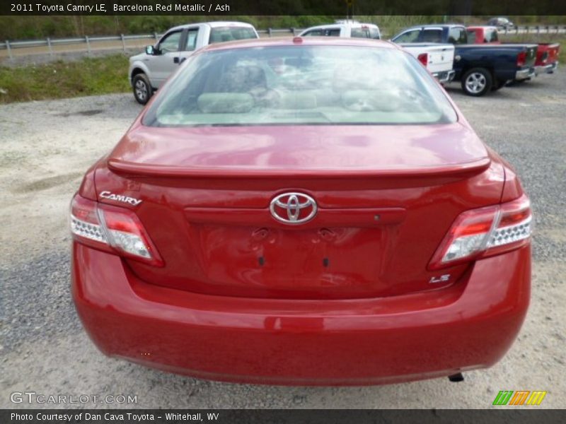 Barcelona Red Metallic / Ash 2011 Toyota Camry LE