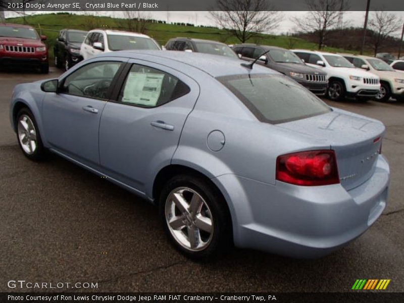 Crystal Blue Pearl / Black 2013 Dodge Avenger SE