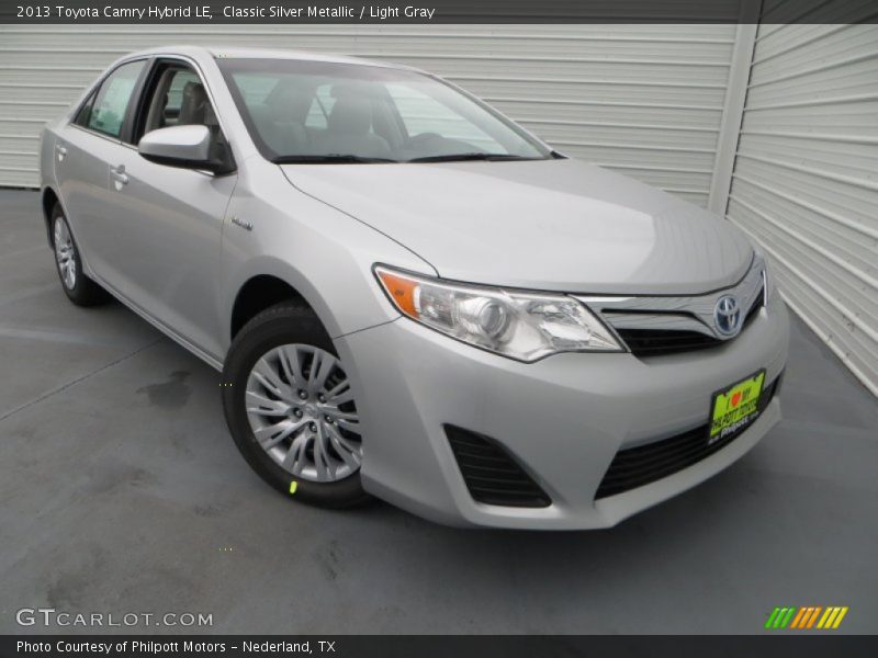 Classic Silver Metallic / Light Gray 2013 Toyota Camry Hybrid LE