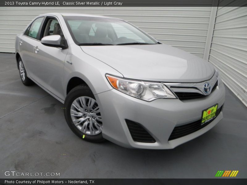 Classic Silver Metallic / Light Gray 2013 Toyota Camry Hybrid LE